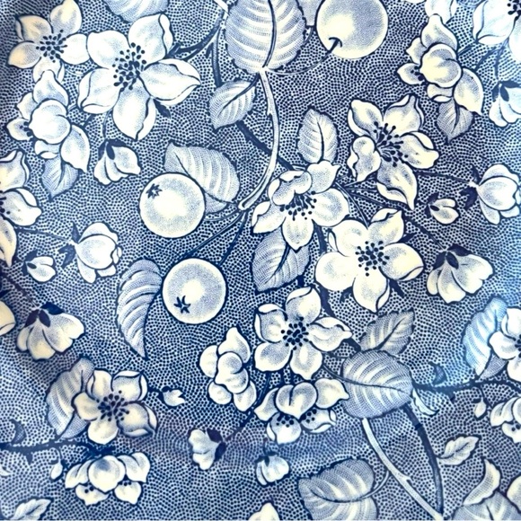 "Bryony" Blue & White Flowers & Cherries Pattern Salad Plate by Grindley England - Picture 2 of 7